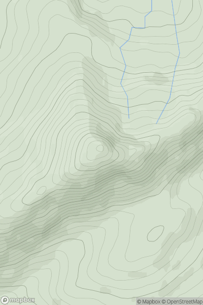 Thumbnail image for Beinn Bhuidhe [Inveraray to Crianlarich] showing contour plot for surrounding peak